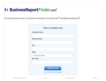 Tablet Screenshot of businessreportfinder.com